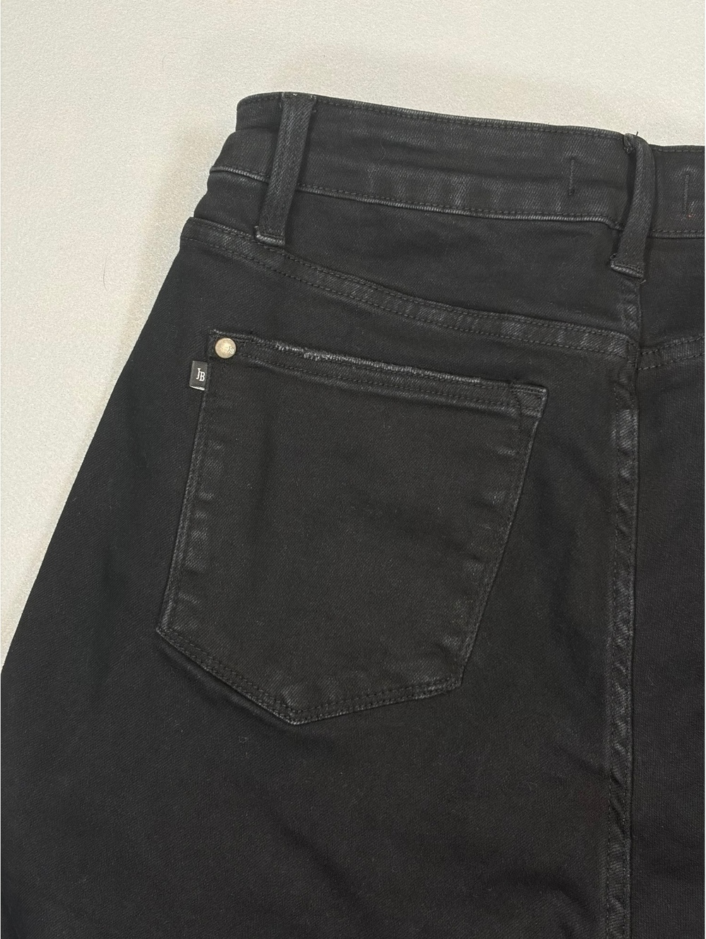 Judy Blue Black Crossover Asymmetrical Waistband Dad Jeans Size 16W Stretch - Picture 15 of 16